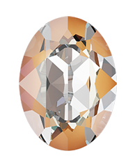 Swarovski 4120 Oval Fancy Stone 18x13mm Crystal Peach DeLite (LacquerPro) 